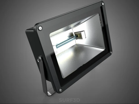 LAMPADA ALOGENA NERA IN VETRO LAMPADA PROIETTORE ILLUMINAZIONE A LUCE DI PROIETTORE Modello 3D