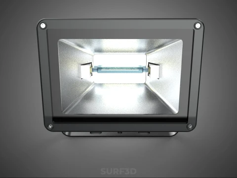 LAMPADA ALOGENA NERA IN VETRO LAMPADA PROIETTORE ILLUMINAZIONE A LUCE DI PROIETTORE Modello 3D