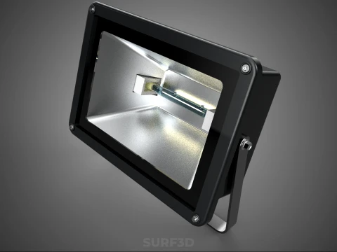 LAMPADA ALOGENA NERA IN VETRO LAMPADA PROIETTORE ILLUMINAZIONE A LUCE DI PROIETTORE Modello 3D
