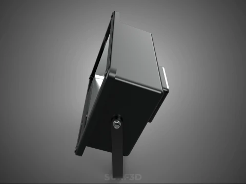 LAMPADA ALOGENA NERA IN VETRO LAMPADA PROIETTORE ILLUMINAZIONE A LUCE DI PROIETTORE Modello 3D