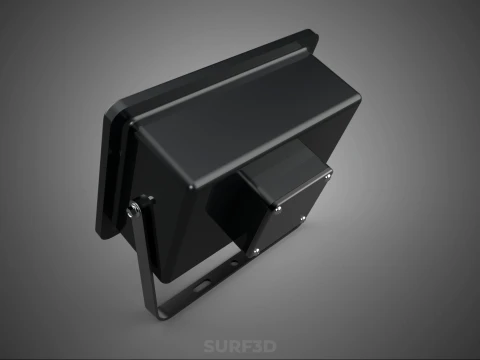 LAMPADA ALOGENA NERA IN VETRO LAMPADA PROIETTORE ILLUMINAZIONE A LUCE DI PROIETTORE Modello 3D
