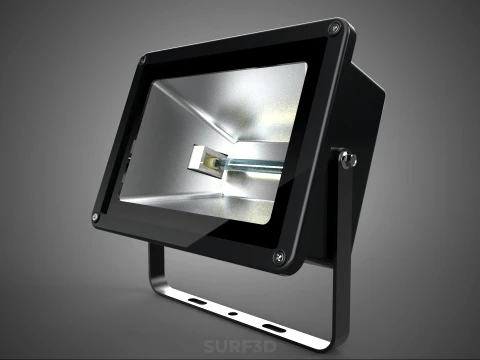 LAMPADA ALOGENA NERA IN VETRO LAMPADA PROIETTORE ILLUMINAZIONE A LUCE DI PROIETTORE Modello 3D