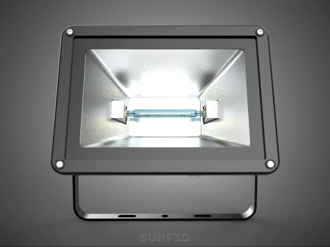 LAMPADA ALOGENA NERA IN VETRO LAMPADA PROIETTORE ILLUMINAZIONE A LUCE DI PROIETTORE Modello 3D