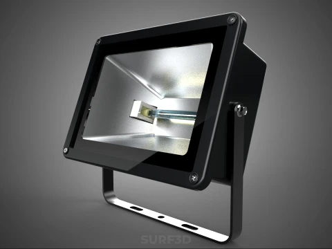 LAMPADA ALOGENA NERA IN VETRO LAMPADA PROIETTORE ILLUMINAZIONE A LUCE DI PROIETTORE Modello 3D