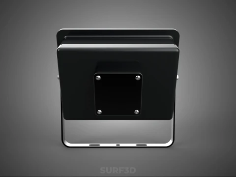 LAMPADA ALOGENA NERA IN VETRO LAMPADA PROIETTORE ILLUMINAZIONE A LUCE DI PROIETTORE Modello 3D