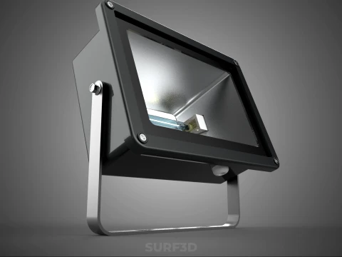 LAMPADA ALOGENA NERA IN VETRO LAMPADA PROIETTORE ILLUMINAZIONE A LUCE DI PROIETTORE Modello 3D