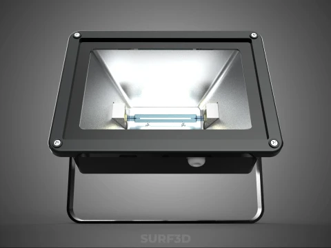 LAMPADA ALOGENA NERA IN VETRO LAMPADA PROIETTORE ILLUMINAZIONE A LUCE DI PROIETTORE Modello 3D
