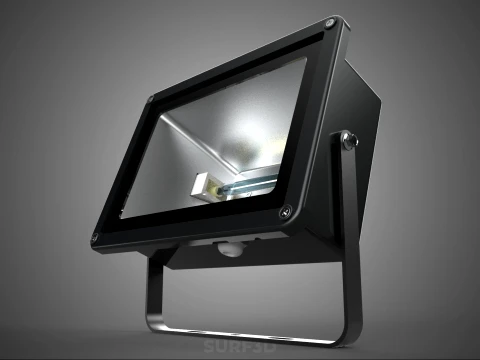 LAMPADA ALOGENA NERA IN VETRO LAMPADA PROIETTORE ILLUMINAZIONE A LUCE DI PROIETTORE Modello 3D