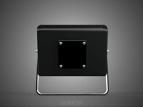LAMPADA ALOGENA NERA IN VETRO LAMPADA PROIETTORE ILLUMINAZIONE A LUCE DI PROIETTORE Modello 3D