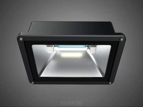 LAMPADA ALOGENA NERA IN VETRO LAMPADA PROIETTORE ILLUMINAZIONE A LUCE DI PROIETTORE Modello 3D