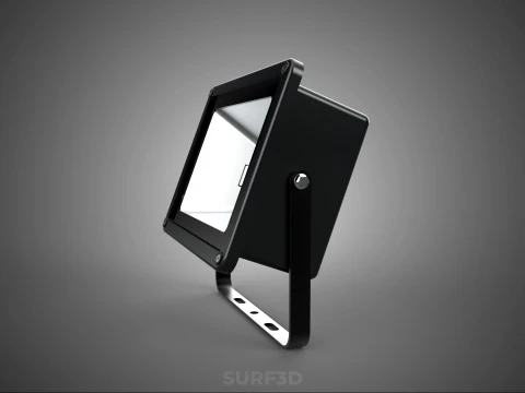 LAMPADA ALOGENA NERA IN VETRO LAMPADA PROIETTORE ILLUMINAZIONE A LUCE DI PROIETTORE Modello 3D