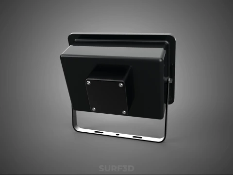 LAMPADA ALOGENA NERA IN VETRO LAMPADA PROIETTORE ILLUMINAZIONE A LUCE DI PROIETTORE Modello 3D