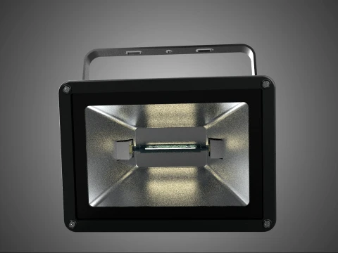 LAMPADA ALOGENA NERA IN VETRO LAMPADA PROIETTORE ILLUMINAZIONE A LUCE DI PROIETTORE Modello 3D