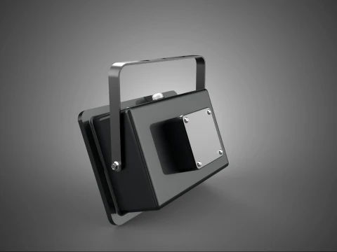 LAMPADA ALOGENA NERA IN VETRO LAMPADA PROIETTORE ILLUMINAZIONE A LUCE DI PROIETTORE Modello 3D
