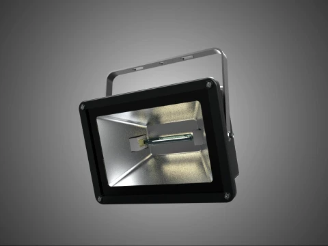 LAMPADA ALOGENA NERA IN VETRO LAMPADA PROIETTORE ILLUMINAZIONE A LUCE DI PROIETTORE Modello 3D