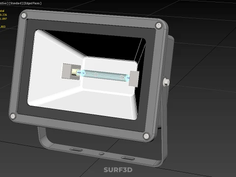 LAMPADA ALOGENA NERA IN VETRO LAMPADA PROIETTORE ILLUMINAZIONE A LUCE DI PROIETTORE Modello 3D