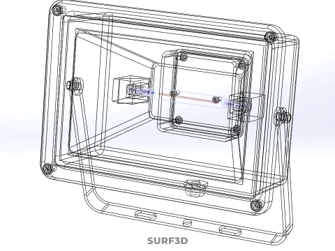 LAMPADA ALOGENA NERA IN VETRO LAMPADA PROIETTORE ILLUMINAZIONE A LUCE DI PROIETTORE Modello 3D