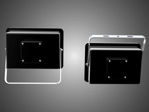 HALOGEN LAMP 2 PANEL MODULE SPOT FLOOD LIGHT LIGHTING FLOODLIGHT 3D Model