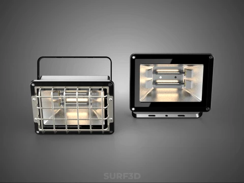 STANDARD BULB LAMP HALOGEN SPOT FLOOD LIGHT LIGHTING FLOODLIGHT 3D Model