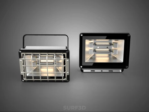 STANDARD BULB LAMP HALOGEN SPOT FLOOD LIGHT LIGHTING FLOODLIGHT 3D Model
