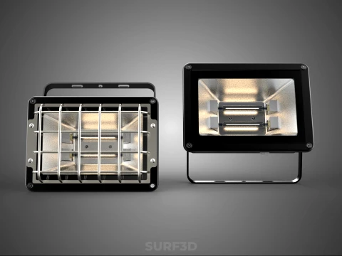 STANDARD BULB LAMP HALOGEN SPOT FLOOD LIGHT LIGHTING FLOODLIGHT 3D Model