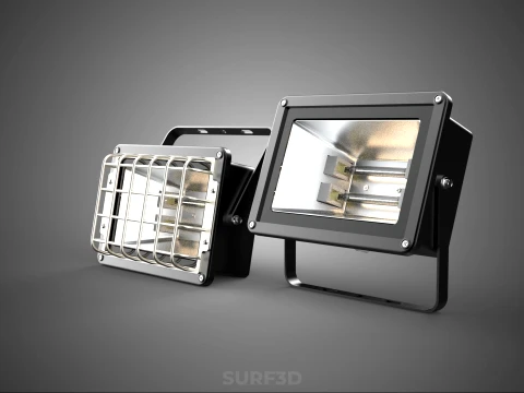 STANDARD BULB LAMP HALOGEN SPOT FLOOD LIGHT LIGHTING FLOODLIGHT 3D Model
