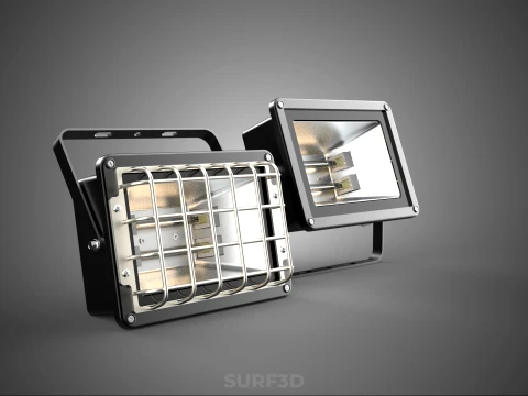 STANDARD BULB LAMP HALOGEN SPOT FLOOD LIGHT LIGHTING FLOODLIGHT 3D Model