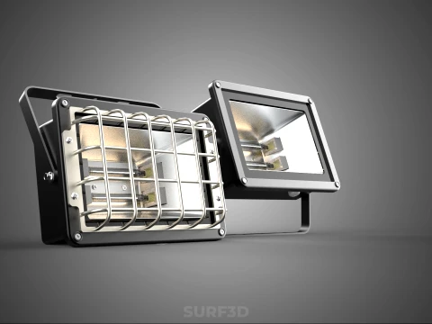 STANDARD BULB LAMP HALOGEN SPOT FLOOD LIGHT LIGHTING FLOODLIGHT 3D Model