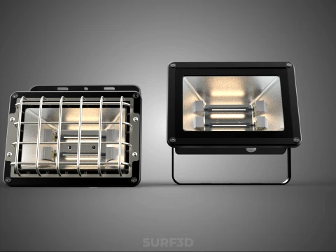 STANDARD BULB LAMP HALOGEN SPOT FLOOD LIGHT LIGHTING FLOODLIGHT 3D Model