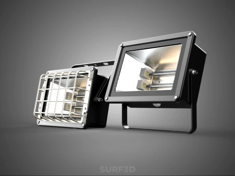 STANDARD BULB LAMP HALOGEN SPOT FLOOD LIGHT LIGHTING FLOODLIGHT 3D Model
