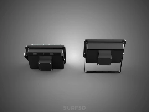 BLACK FLOODLIGHT MULTIPLE ARRAY ROW LED LAMP LIGHT GRILLE GUARD 3D Model