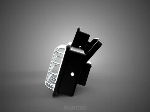 BLACK FLOODLIGHT MULTIPLE ARRAY ROW LED LAMP LIGHT GRILLE GUARD 3D Model
