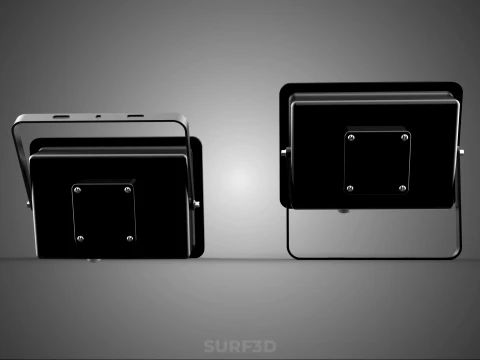BLACK FLOODLIGHT MULTIPLE ARRAY ROW LED LAMP LIGHT GRILLE GUARD 3D Model