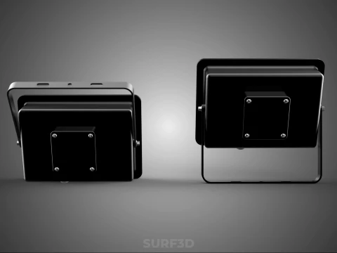 BLACK FLOODLIGHT MULTIPLE ARRAY ROW LED LAMP LIGHT GRILLE GUARD 3D Model