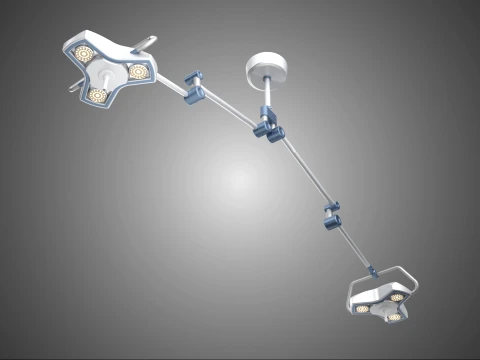 DUBBEL HOOFD PLAFOND LED-LAMPLICHT CHIRURGISCHE ARMVERLICHTING ZIEKENHUIS 3D Model