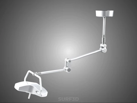 標準 TRI 3 ポッド アーム 天井マウント LED ランプ ライト MED サージカル 3Dモデル