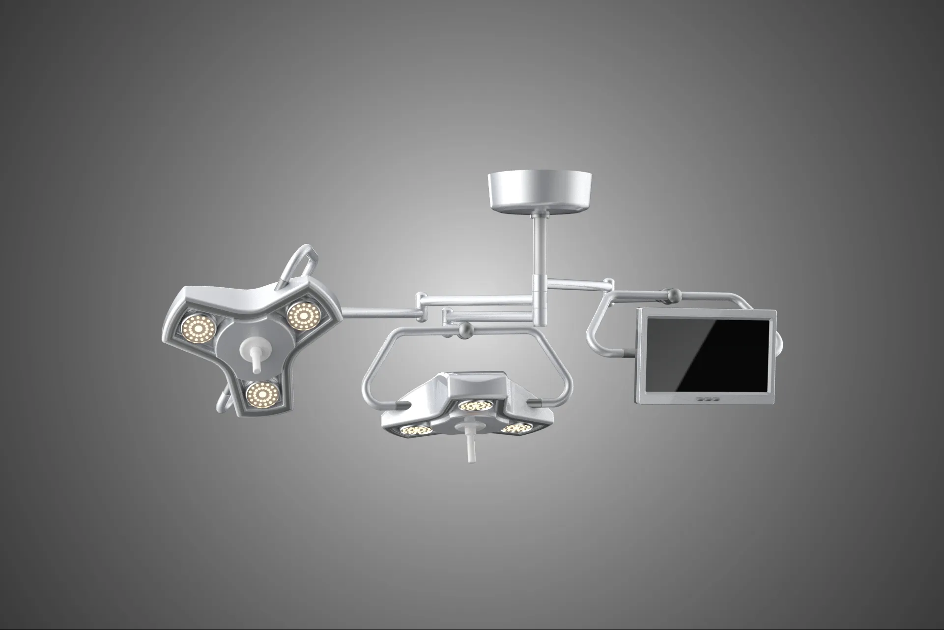 SURGICAL LIGHT LED LIGHTING LAMP CEILING LCD DISPLAY HD MONITOR 3D Model .c4d .max .obj .3ds .fbx .stl .blend 