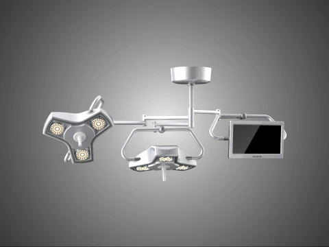 SURGICAL LIGHT LED LIGHTING LAMP CEILING LCD DISPLAY HD MONITOR 3D Model