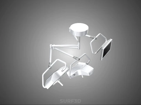 SURGICAL LIGHT LED LIGHTING LAMP CEILING LCD DISPLAY HD MONITOR 3D Model