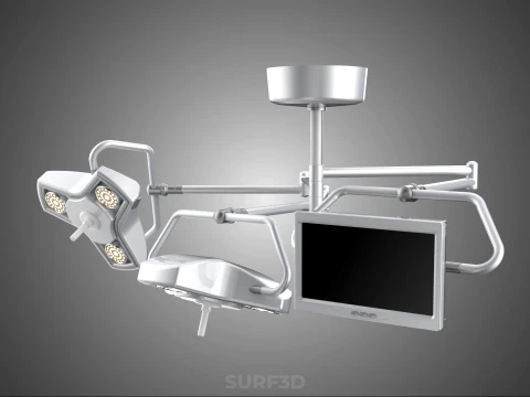 SURGICAL LIGHT LED LIGHTING LAMP CEILING LCD DISPLAY HD MONITOR 3D Model