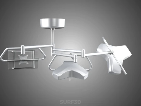 SURGICAL LIGHT LED LIGHTING LAMP CEILING LCD DISPLAY HD MONITOR 3D Model