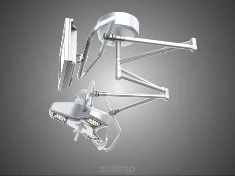 SURGICAL LIGHT LED LIGHTING LAMP CEILING LCD DISPLAY HD MONITOR 3D Model