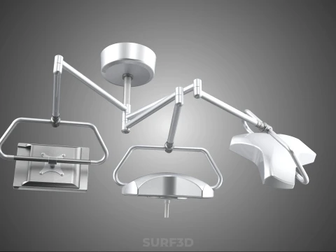 SURGICAL LIGHT LED LIGHTING LAMP CEILING LCD DISPLAY HD MONITOR 3D Model