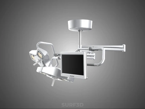 SURGICAL LIGHT LED LIGHTING LAMP CEILING LCD DISPLAY HD MONITOR 3D Model