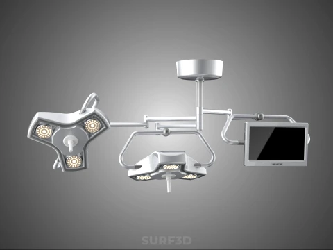 SURGICAL LIGHT LED LIGHTING LAMP CEILING LCD DISPLAY HD MONITOR 3D Model
