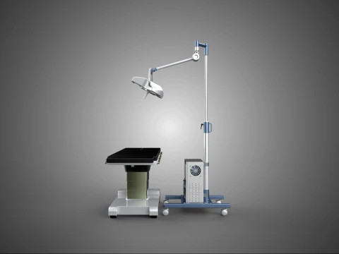 PROFESSIONAL MOBILE BATTERY POWER SURGICAL LIGHT OPERATING TABLE 3D Model