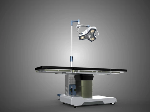 PROFESSIONAL MOBILE BATTERY POWER SURGICAL LIGHT OPERATING TABLE 3D Model