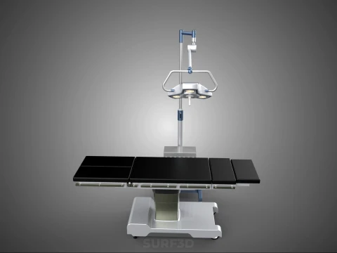 PROFESSIONAL MOBILE BATTERY POWER SURGICAL LIGHT OPERATING TABLE 3D Model