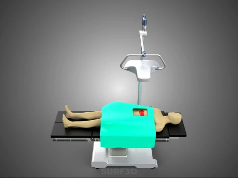 MOBILE SURGICAL LIGHT LED LAMP STAND OPERATING TABLE BED PATIENT 3D Model