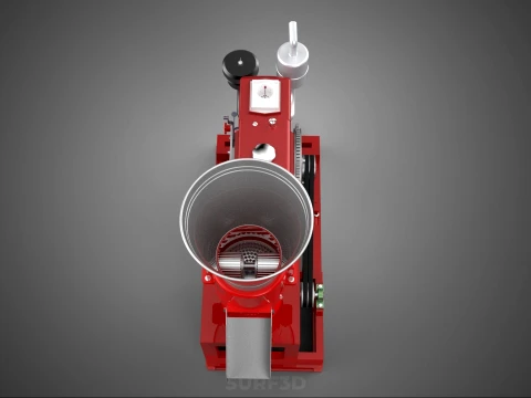 RED PELLET PRESS MILL MAKING MAKER MACHINE DIESEL ENGINE POWERED 3D Model